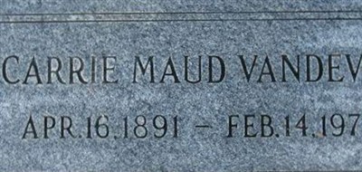 Carrie Maud Vandever