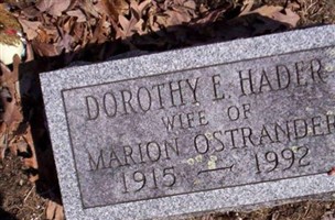 Dorothy E Hader Ostrander Dorothy E Hader Ostrander