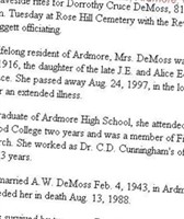 Dorrothy Cruce DeMoss