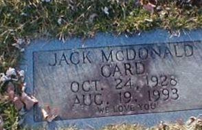 Jack McDonald Card
