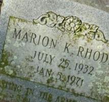 Marion K Rhodes