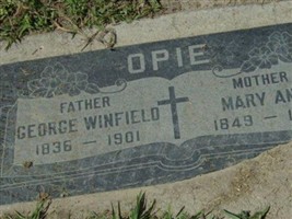 Mary Ann McCrary Opie Mary Ann McCrary Opie