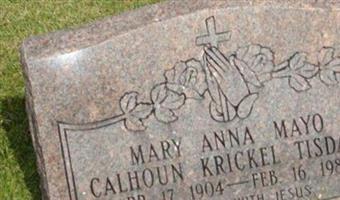 Mary Anna Mayo Calhoun Krickel Tisdale