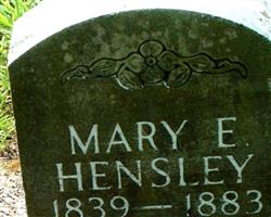 Mary E, Hensley