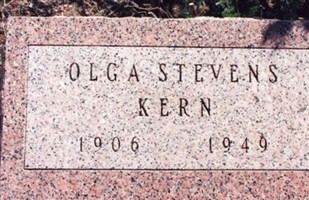 Olga Marie Stevens Wright or Kern
