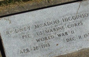 PFC Rodney Mcadoo Higginson