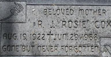 Rosalee (Rosie) James Cox