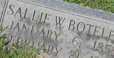 Sallie W Boteler Sallie W Boteler