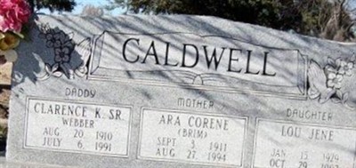 Ada Corene Brim Caldwell Ada Corene Brim Caldwell