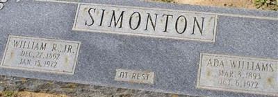 Ada E. Williams Simonton Ada E. Williams Simonton