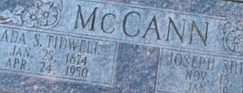 Ada Tidwell McCann Ada Tidwell McCann