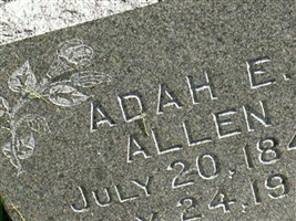 Adah E. Allen Adah E. Allen