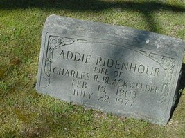 Addie Ridenhour Blackwelder Addie Ridenhour Blackwelder
