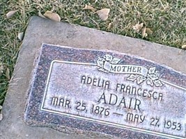 Adelia Franc Sawyer Pitts Adair Adelia Franc Sawyer Pitts Adair
