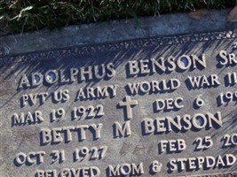 Adolphus Benson, Sr Adolphus Benson, Sr