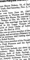 Agnes Hayes Nelson Agnes Hayes Nelson