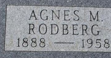 AGNES M. RODBERG AGNES M. RODBERG
