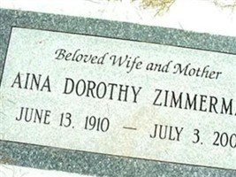 Aina Dorothy Zimmerman Aina Dorothy Zimmerman
