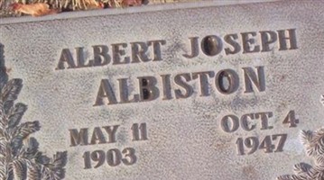 Albert Joseph Albiston Albert Joseph Albiston