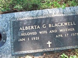 Alberta G Blackwell
