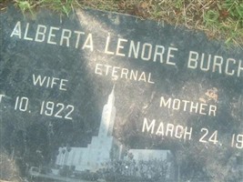 Alberta Lenore Hadley Burch Alberta Lenore Hadley Burch
