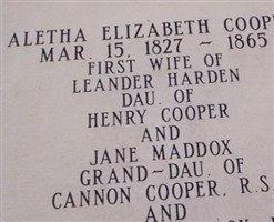 Aletha Elizabeth Cooper Harden