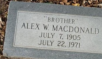Alex W. MacDonald Alex W. MacDonald