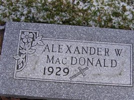 Alexander W. MacDonald Alexander W. MacDonald
