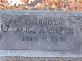 Alice A. Wicker Alice A. Wicker