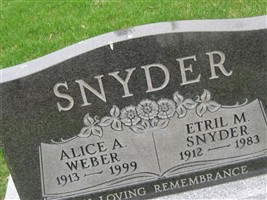 Alice Alvina Weber Snyder Alice Alvina Weber Snyder