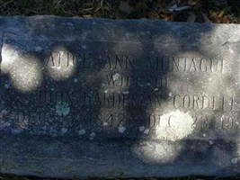 Alice Ann Montague Cordell Alice Ann Montague Cordell