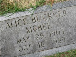 Alice Buckner McBee