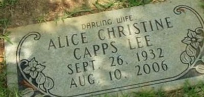 Alice Christine Capps Lee Alice Christine Capps Lee