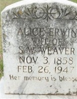 Alice Erwin Weaver Alice Erwin Weaver