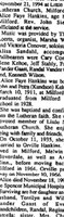 Alice Faye Kehoe Hankins