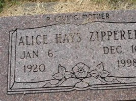 Alice Hays Zipperer Alice Hays Zipperer