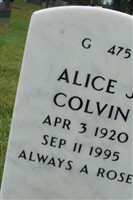 Alice J Colvin Alice J Colvin