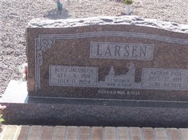 Alice Jacobson Larsen Alice Jacobson Larsen