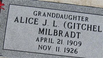 Alice J.L. Gitchel Milbradt Alice J.L. Gitchel Milbradt