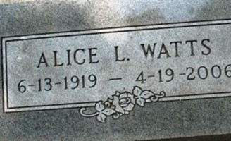 Alice L Watts Alice L Watts