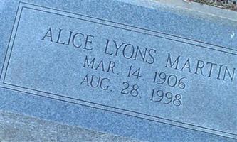 ALICE LYONS MARTIN