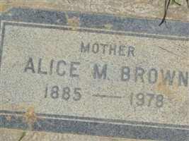 Alice M Brown Alice M Brown