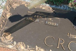 Alice M Crotts