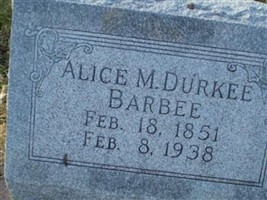 Alice M Durkee Barbee