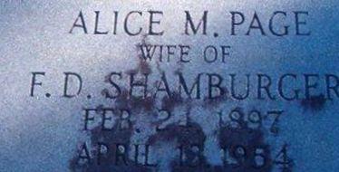 Alice M Page Shamburger