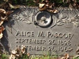Alice M Pascoe Alice M Pascoe