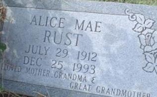 Alice Mae Rust Alice Mae Rust