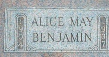 Alice May Benjamin Alice May Benjamin