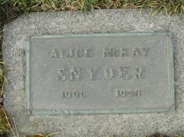 Alice McKay Snyder Alice McKay Snyder