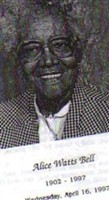 Alice Quarles-Watts Bell Alice Quarles-Watts Bell
